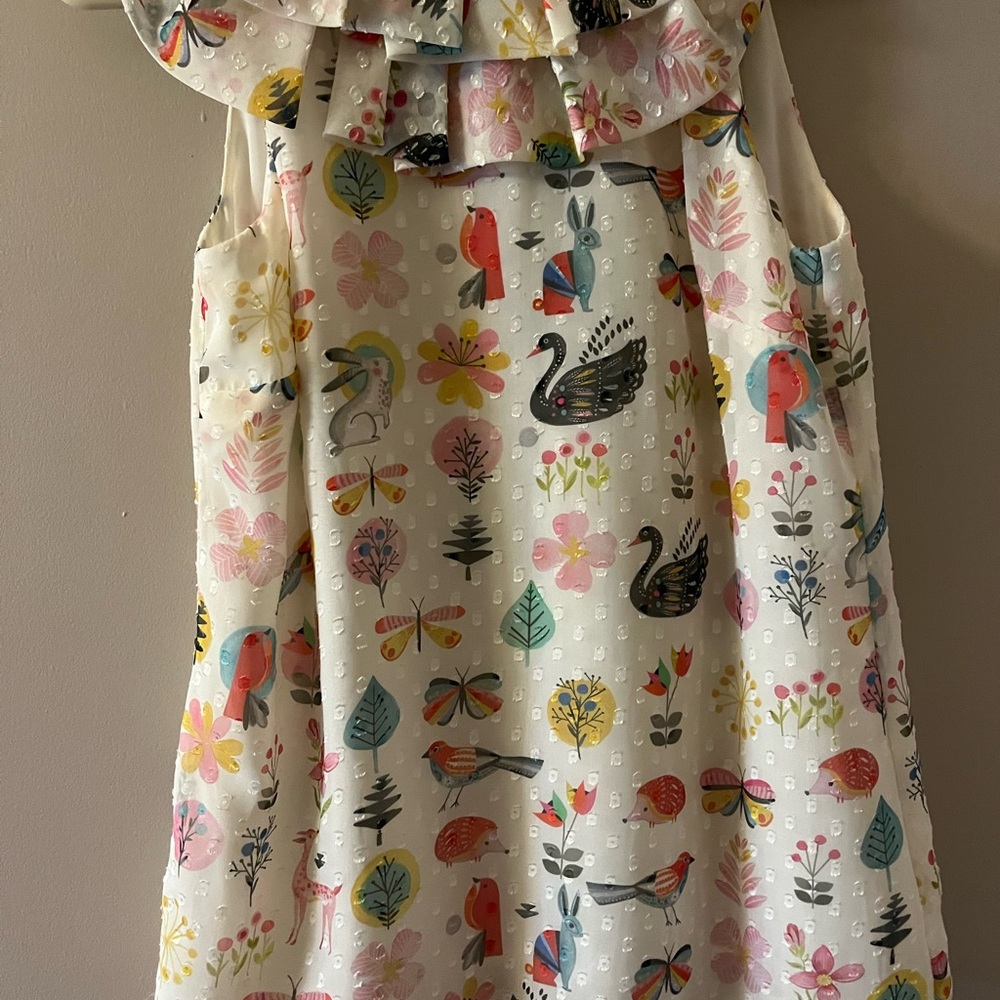 Super Fun Sara Campbell Designer Ruffle colored fully line chiffon blouse